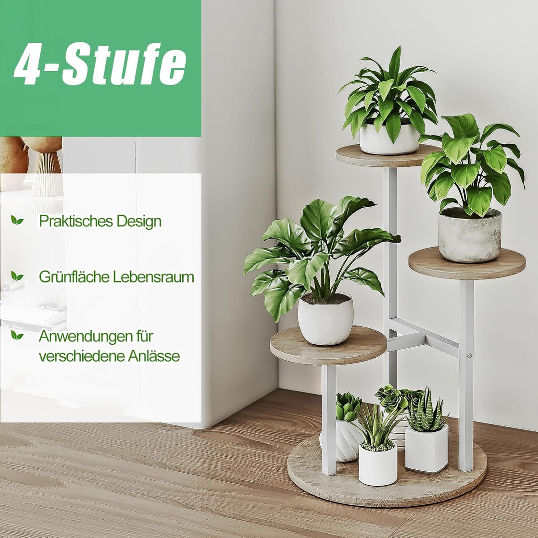 Pflanzenständer für den Innenbereich 4 Ebenen mehrere Blumentopfhalter Blumenständer für Terrasse Ga