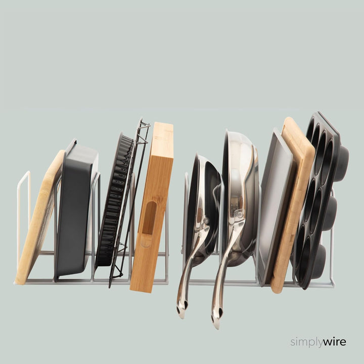 simplywire – Backblech- und Schneidebrett-Gestelle – 2er-Pack – Pfannenaufbewahrung – Küchenschrank-
