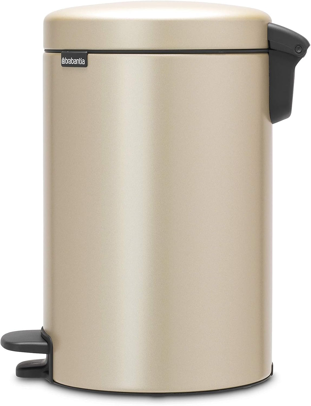 Brabantia Mülleimer, Stahl, Metallic Gold, 12L 12 Liter Champagne, 12 Liter Champagne