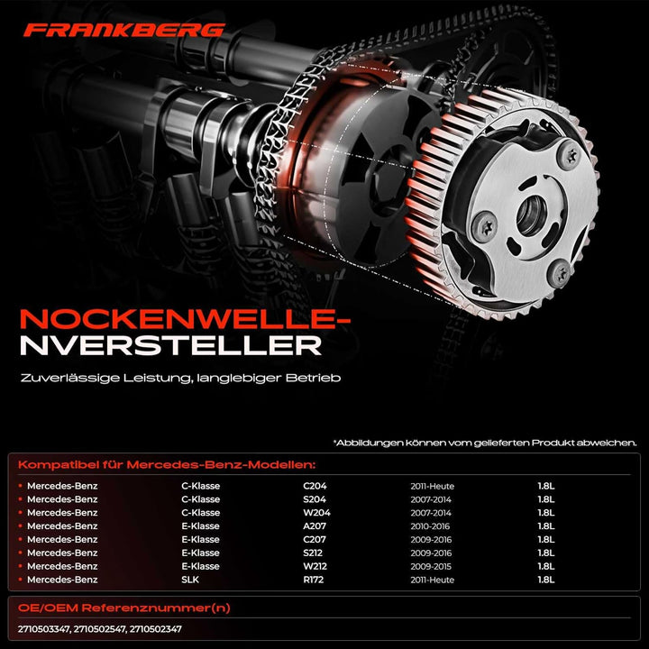 Frankberg Nockenwellenversteller Einlass für W204 C204 S204 W212 A207 C207 S212 R172 2007-2016 27105