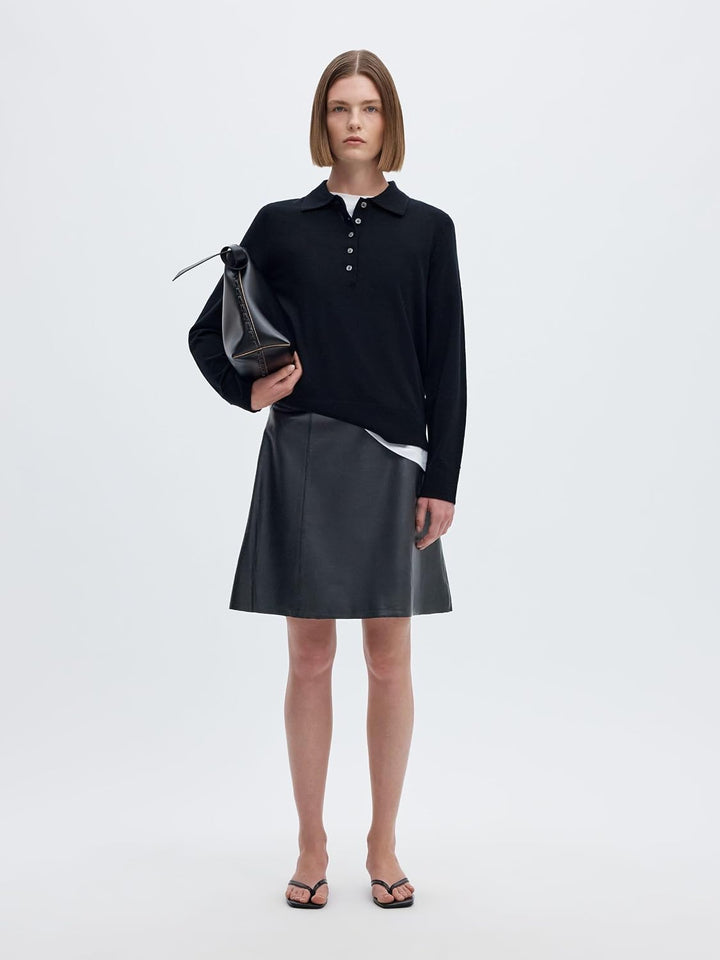 Selected Femme Female Lederrock Mini 34 Schwarz, 34 Schwarz