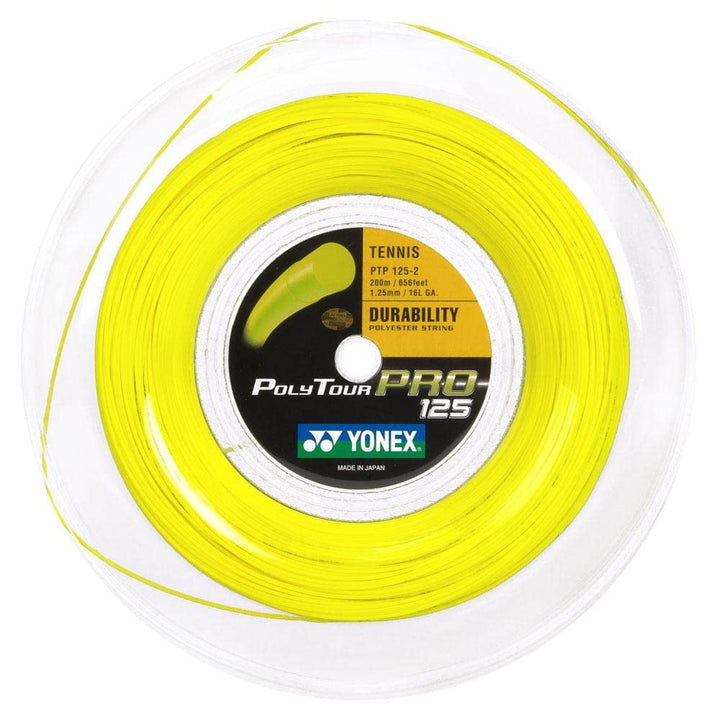 YONEX Poly Tour Pro 200M Gelb Tennis Saitenrolle 200m Monofil Gelb 200 m, 200 m