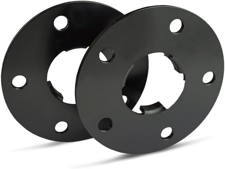 SCC Spurverbreiterung 12422W - schwarz eloxiert - LK: 130/5 NLB: 71,6 - 5mm - 2 Stück 5mm schwarz, 5