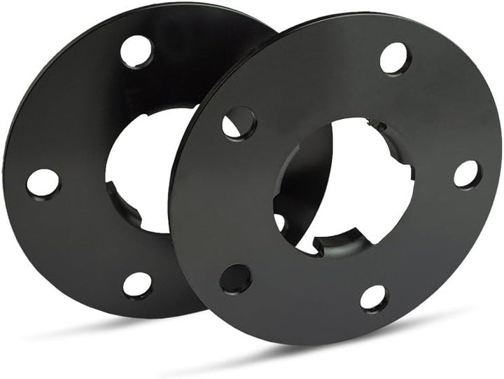 SCC Spurverbreiterung 12422W - schwarz eloxiert - LK: 130/5 NLB: 71,6 - 5mm - 2 Stück 5mm schwarz, 5