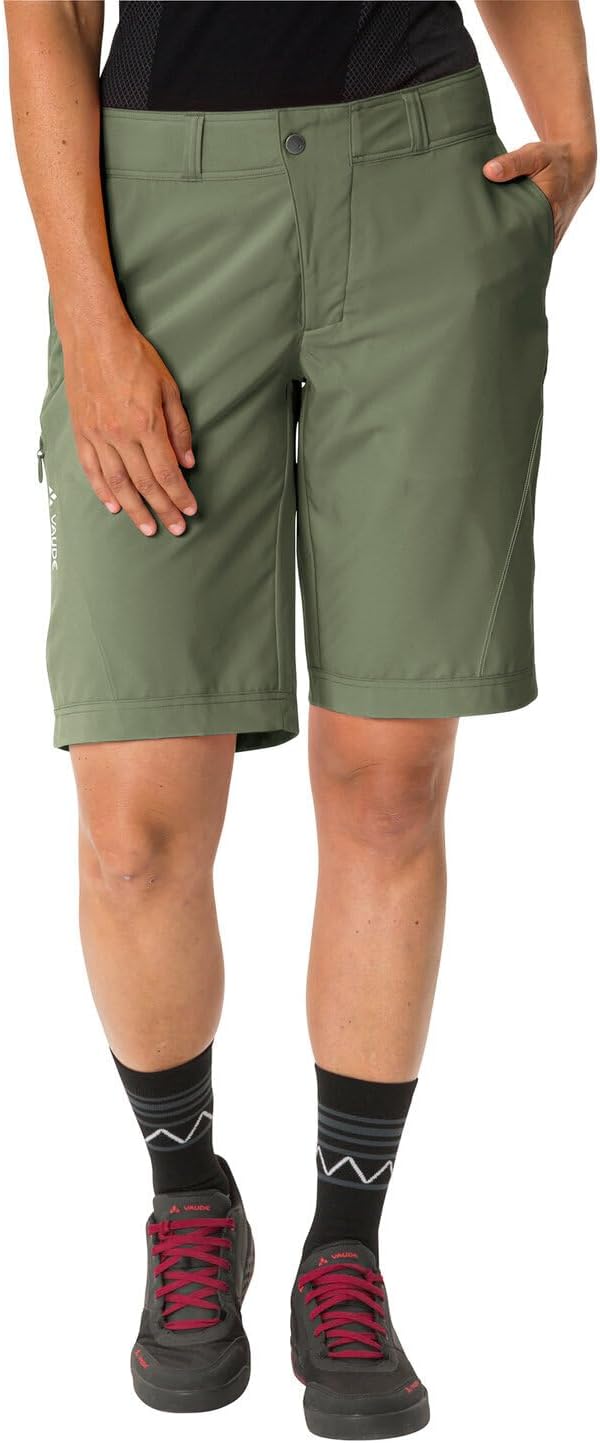 VAUDE Women's Ledro Shorts - Gepolsterte MTB-Shorts mit Innenhose - atmungsaktive & elastische Fahrr