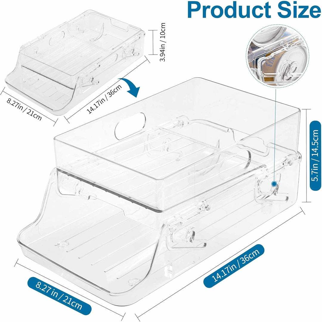 HNNJCK Kühlschrank Organizer Dosen Dosenspender Kühlschrank Getränke Organizer, Foldable Dosenhalter