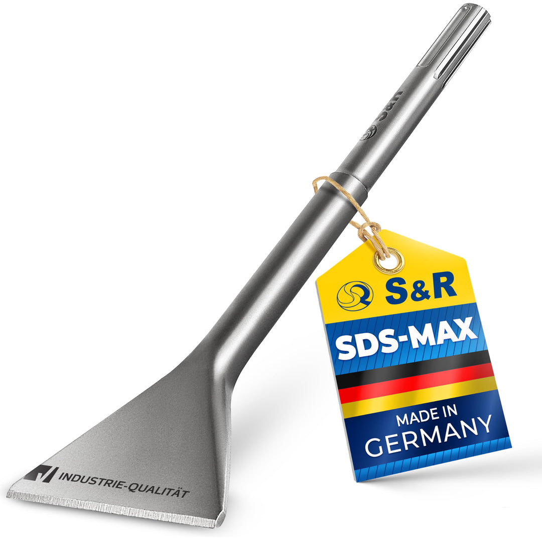 S&R Breitmeissel, Spatmeissel SDS MAX Schaft, 350 x 105 mm, Betonmeissel, extra breit, Meissel in In