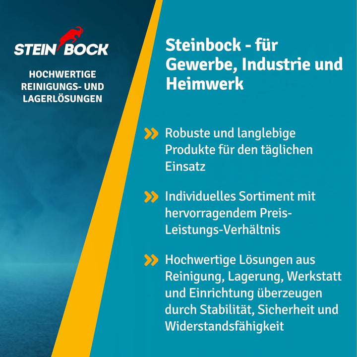 Steinbock Pumpsauger | 2.400 Watt | 90 l Kunststoffbehälter | Nasssauger mit integrierter Tauchpumpe