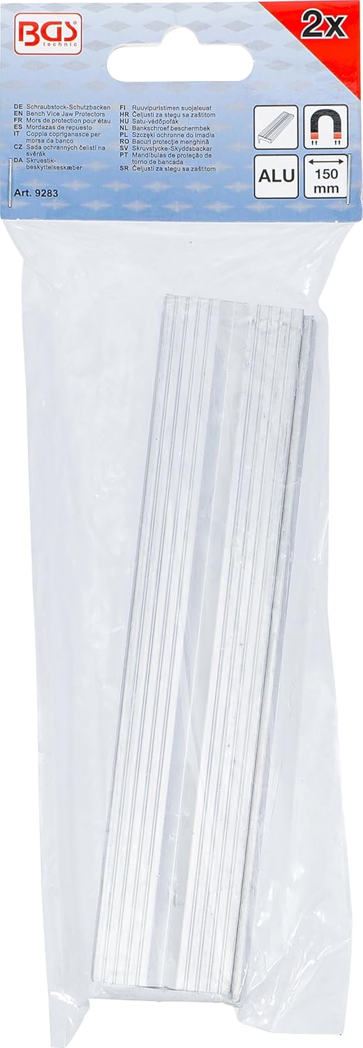 BGS 9283 | Schraubstock-Schutzbacken | 2-tlg. | Aluminium | Breite 150 mm | mit Magnet | Alu | Schon