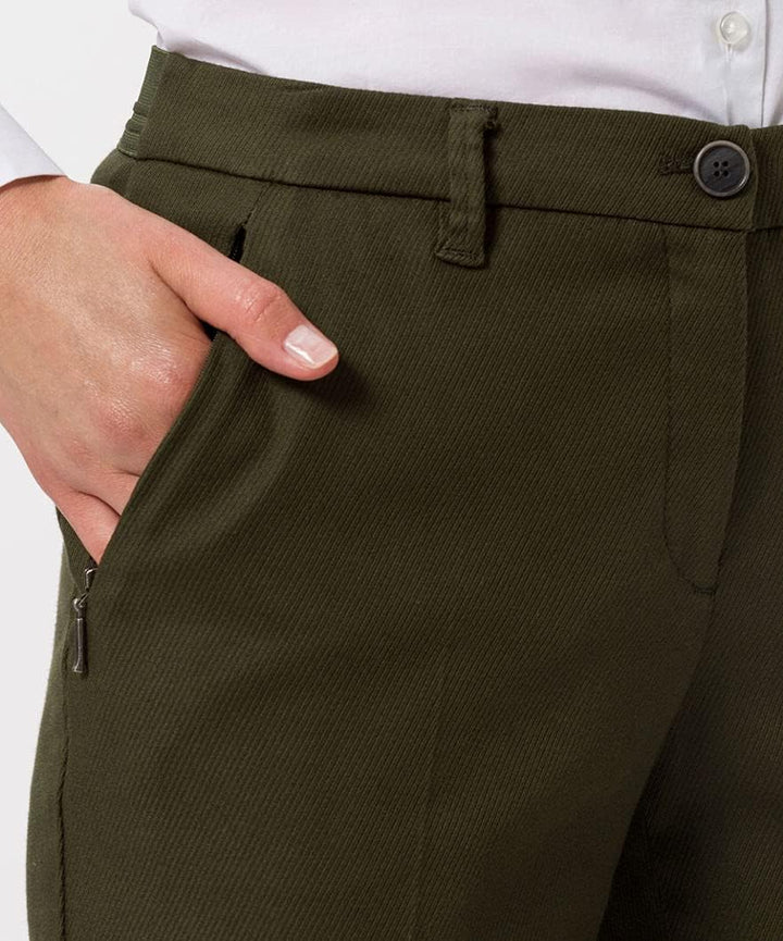 BRAX Damen Style Maron Chino Uni Hose 34W / 30L Dark Olive, 34W / 30L Dark Olive