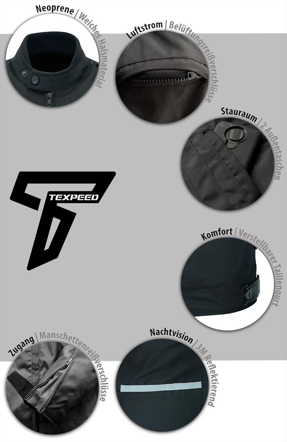 Damen motorradjacke mit protektoren für Sommer oder Winter - Textil wasserdicht motorroller motorrad