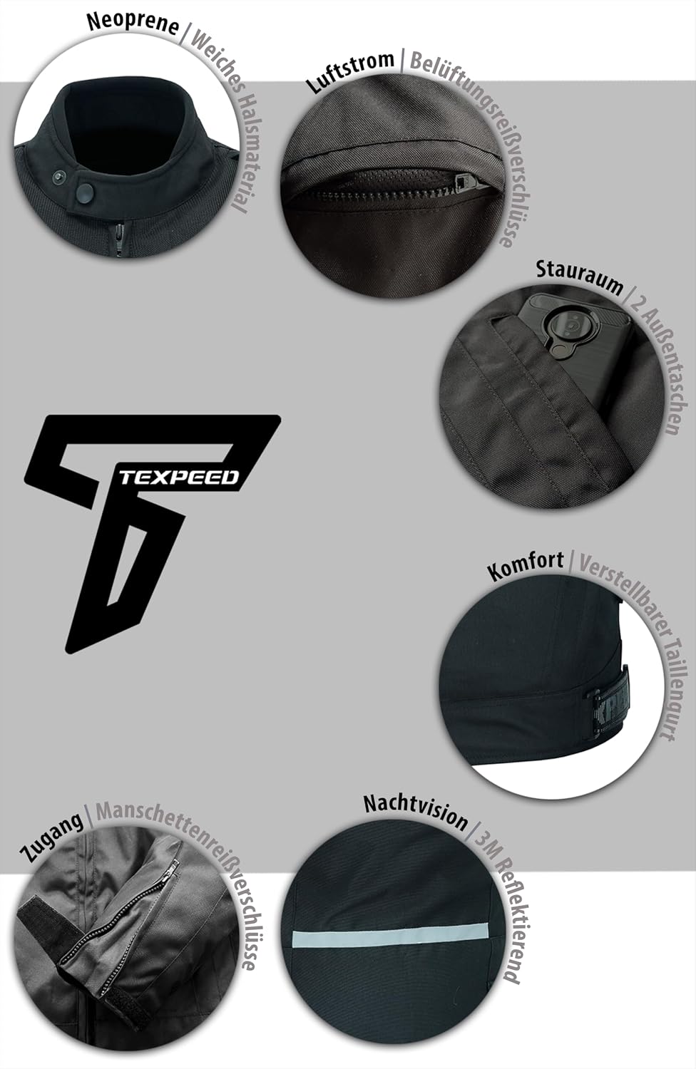 Damen motorradjacke mit protektoren für Sommer oder Winter - Textil wasserdicht motorroller motorrad