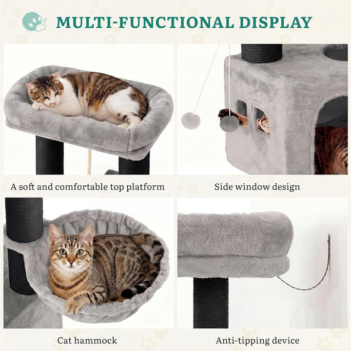 YITAHOME Kratzbaum, Katzenkratzbaum, für Grosse Katze, Katzenbaum, Katzenbürsten, 11 cm Dicke Stämme