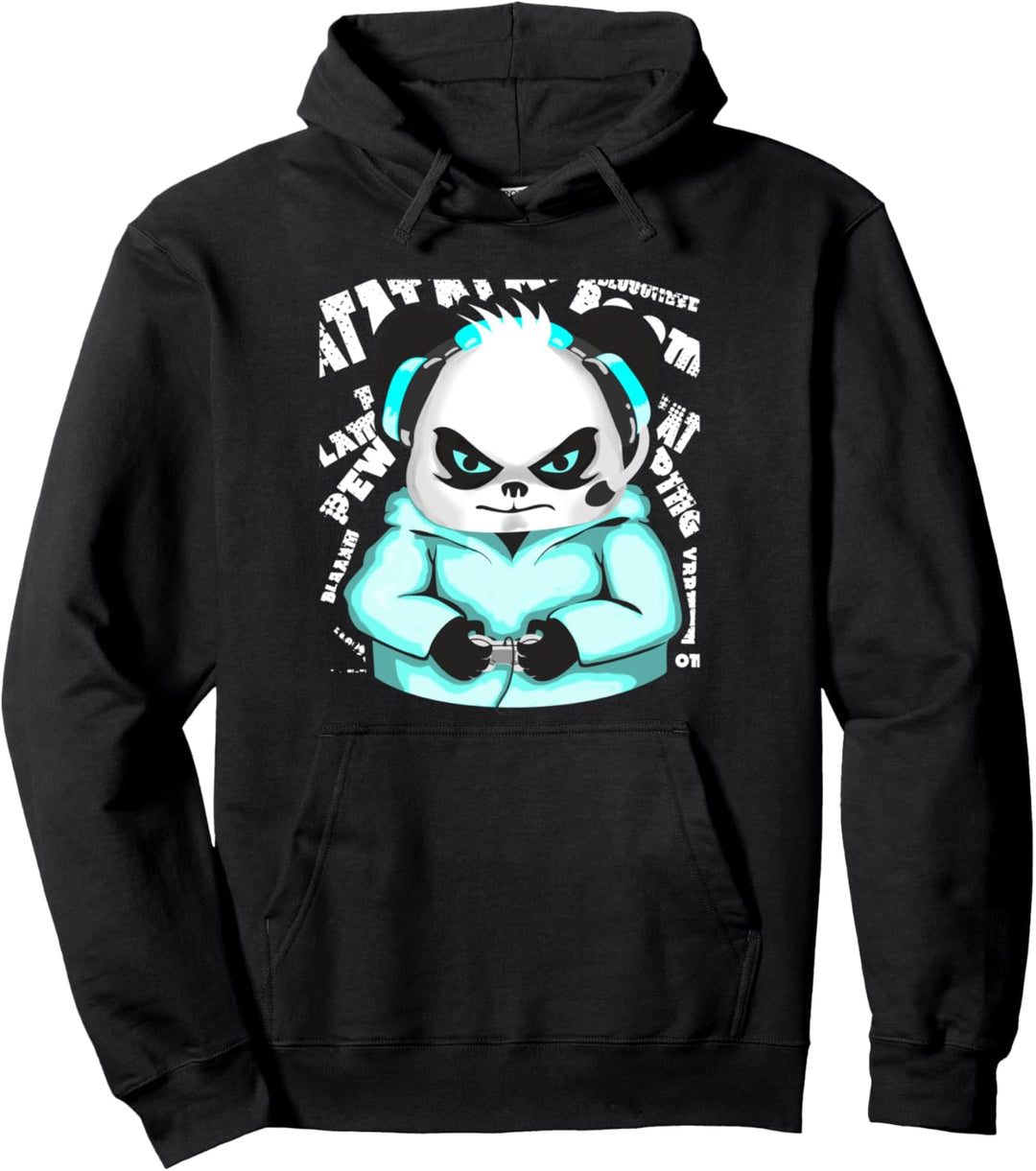 Gaming Panda Gamershirt Geschenk für einen Gamer oder Zocker Pullover Hoodie