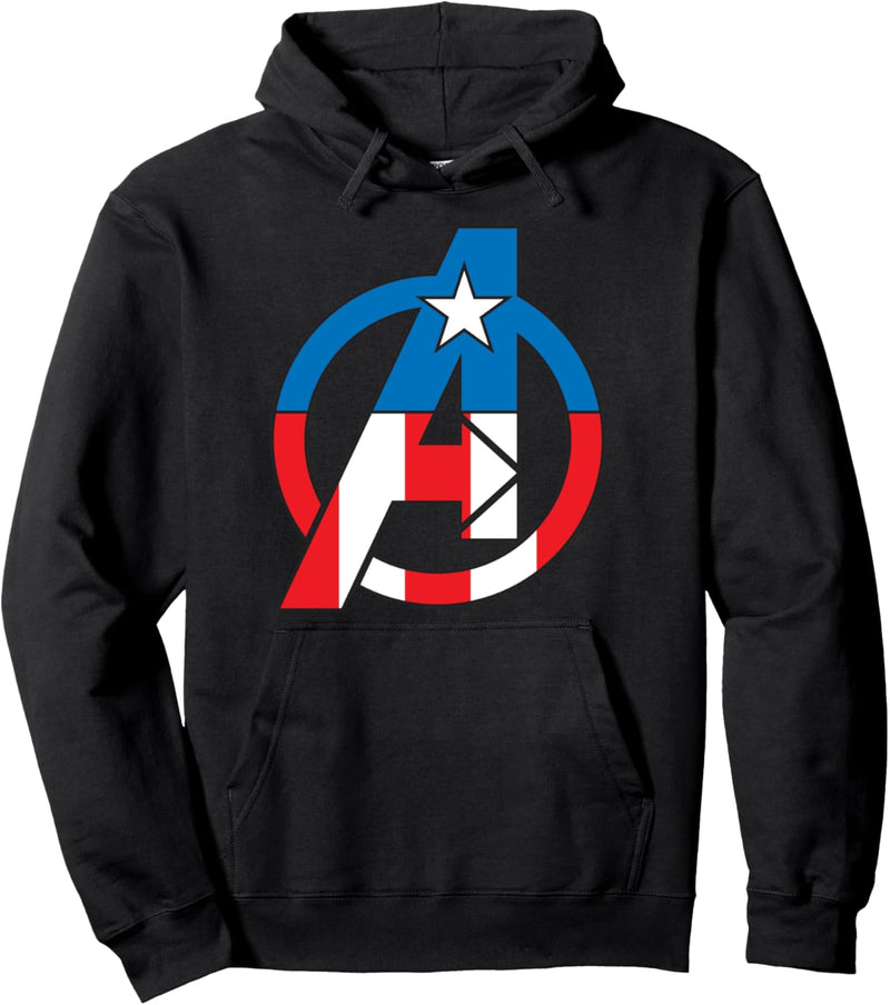 Marvel Avengers Captain America Costume Fill Logo Pullover Hoodie