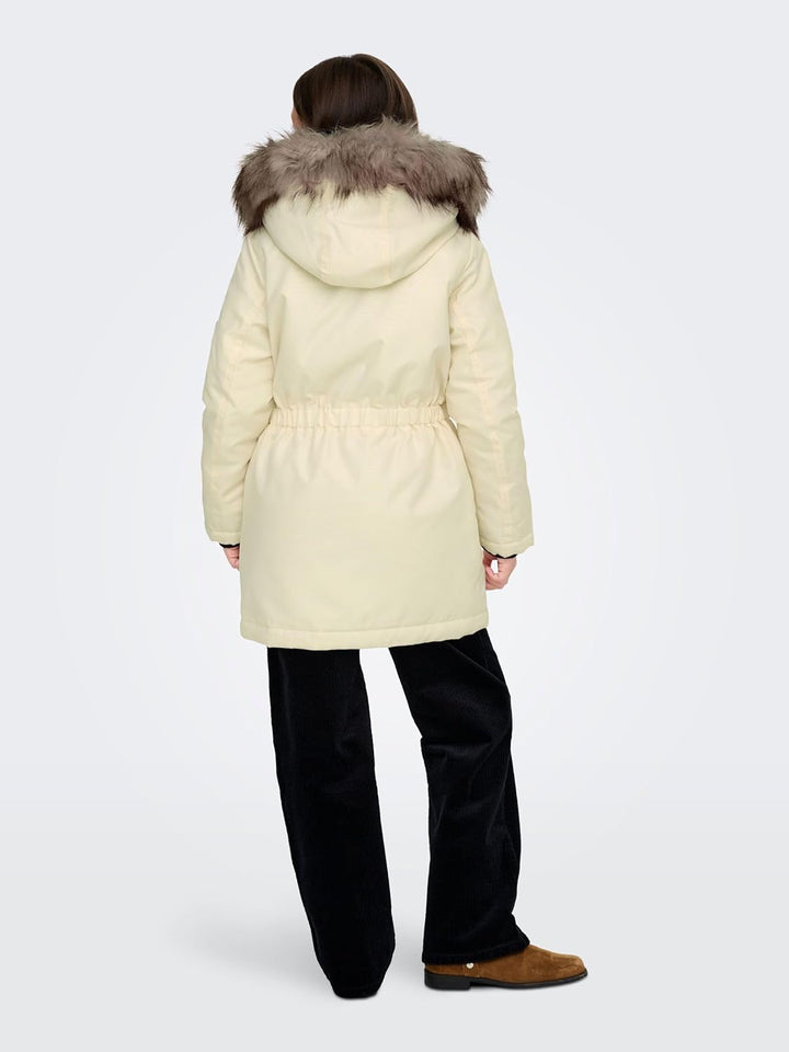 ONLY Damen ONLIRIS FUR Winter Parka CC OTW 15213755 S Eggnog, S Eggnog