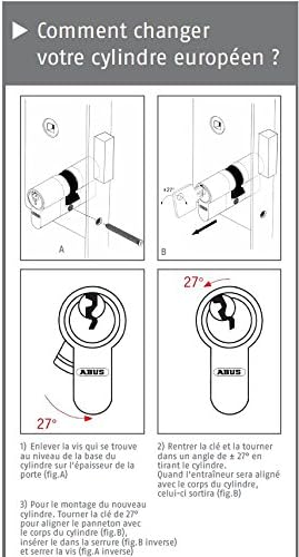 ABUS EC-SNP 45007 Türzylinder Für Aussentüren/Wohnungstüren, silber 40/50 mm, 40/50 mm