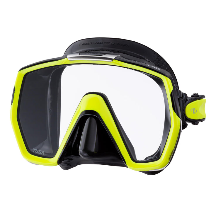 Taucherbrille Tusa Freedom HD - einglas tauchmaske schnorchelmaske erwachsene profi (M-1001) Flash Y