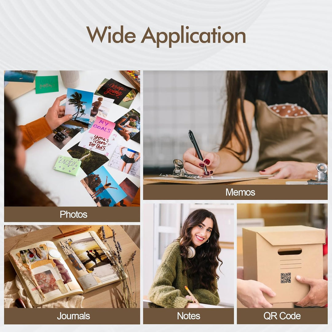 Mini Drucker, Wireless Bluetooth Fotodrucker Tragbarer Thermodrucker Smartphone Taschendrucker Kompa