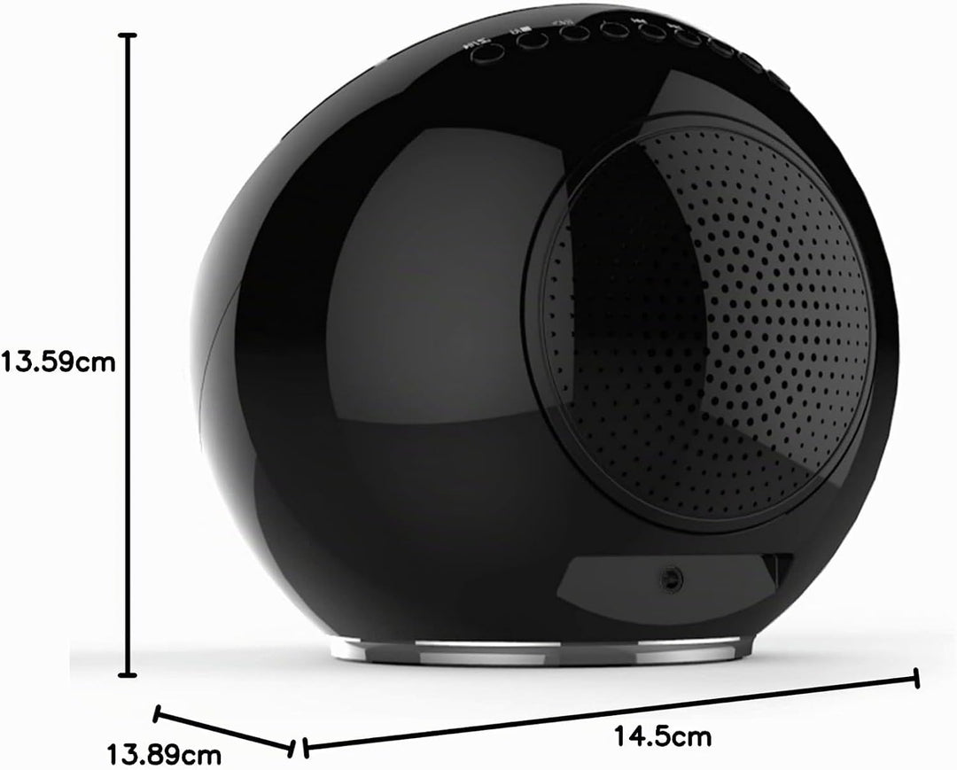 NASA - Wetterstation und Bluetooth-Lautsprecher WSP1500 Schwarz - 2 Aussensensoren - Lieferung mit N