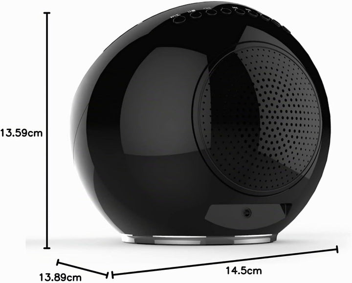 NASA - Wetterstation und Bluetooth-Lautsprecher WSP1500 Schwarz - 2 Aussensensoren - Lieferung mit N