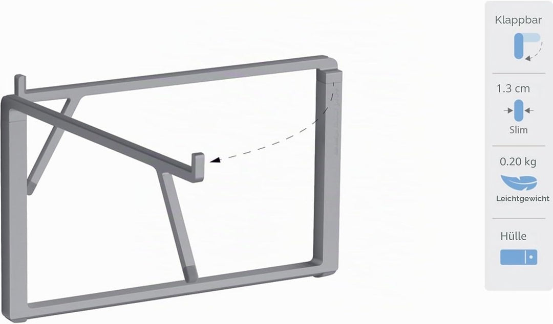 Rain Design mBar Pro+ zusammenklappbarer Ständer für MacBook - MacBook Pro - Laptopständer - Grau mB