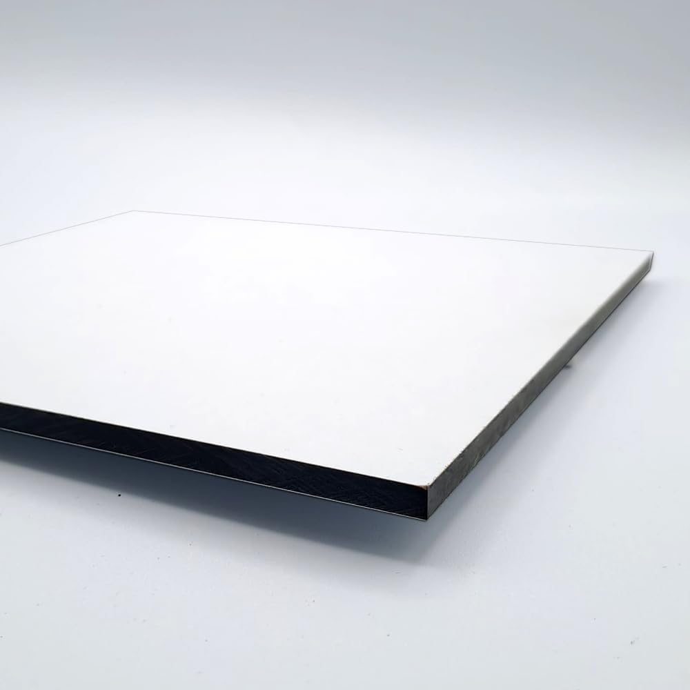 HPL Platten 50x120cm Vollkernplatten für Aussen und Innenbereich, 6mm dick, Weiss RAL9016 Weiss / 6m