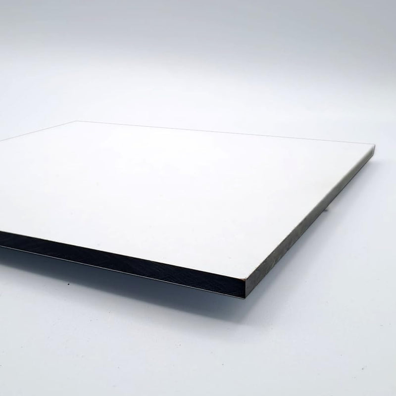 HPL Platten 50x120cm Vollkernplatten für Aussen und Innenbereich, 6mm dick, Weiss RAL9016 Weiss / 6m