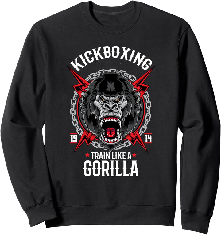 Kickboxen Thai Gorilla Kämpfer Sweatshirt