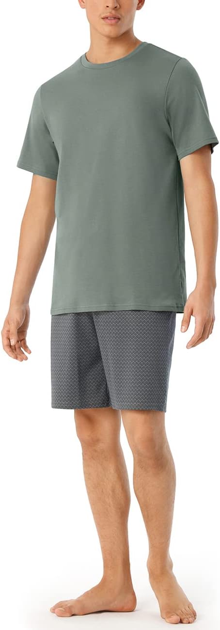 Schiesser Herren Schlafanzug Kurz Pyjamaset 64 Jade 2, 64 Jade 2