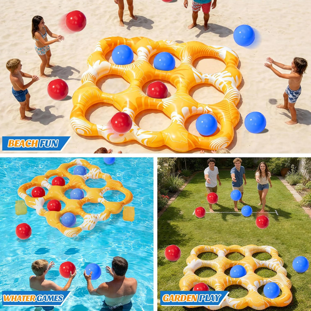 Aufblasbare Pool Spielzeug, Pool Wassersport Spielzeug, Gitter-Wasserspielzeug mit 10 Aufblasbarer B