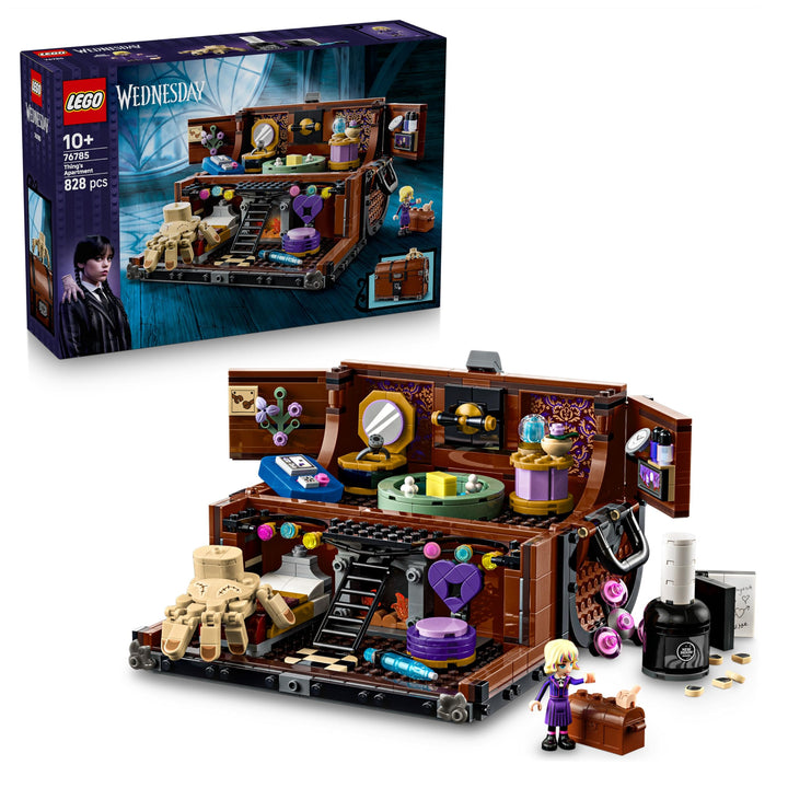 LEGO Wednesday - Die Wohnung des Eiskalten Händchens - Spielzeug zum Bauen mit Enid Minifigur, Händc