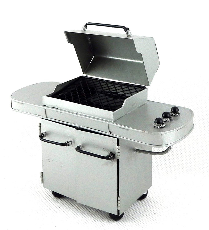 Melody Jane Puppenhaus Luxus Silber BBQ Grillen Grill Miniatur 1:12 Gartenmöbel