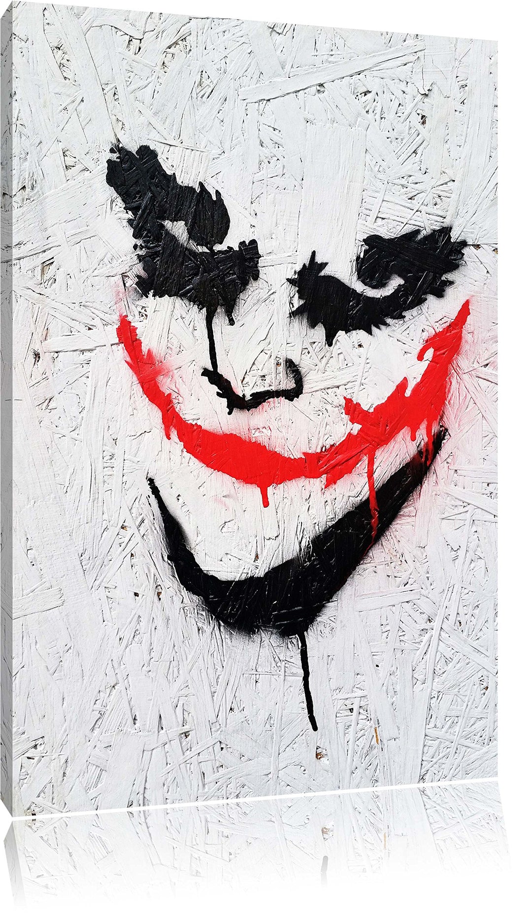 Pixxprint Joker Format: 100x70 auf Leinwand, XXL riesige Bilder fertig gerahmt mit Keilrahmen, Kunst