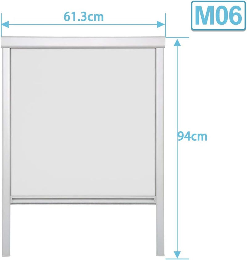 Lospitch Dachfenster Verdunkelungsrollo Grau Thermo-Rollo, 100% Verdunkelung, Silberne Seitenschiene