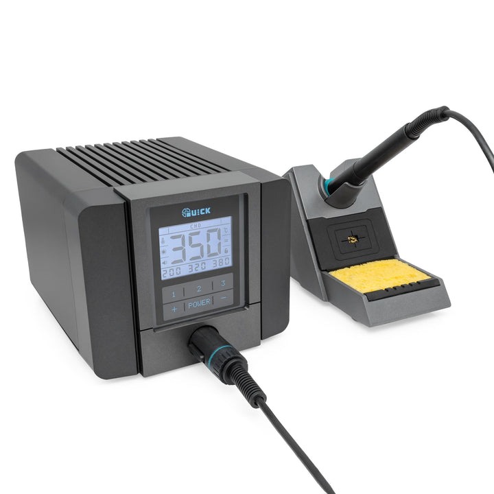 QUICK TS1200 digital regelbare ESD Lötstation 120 Watt inkl. Lötkolben mit 1 mm Rapid-Kartuschen-Löt
