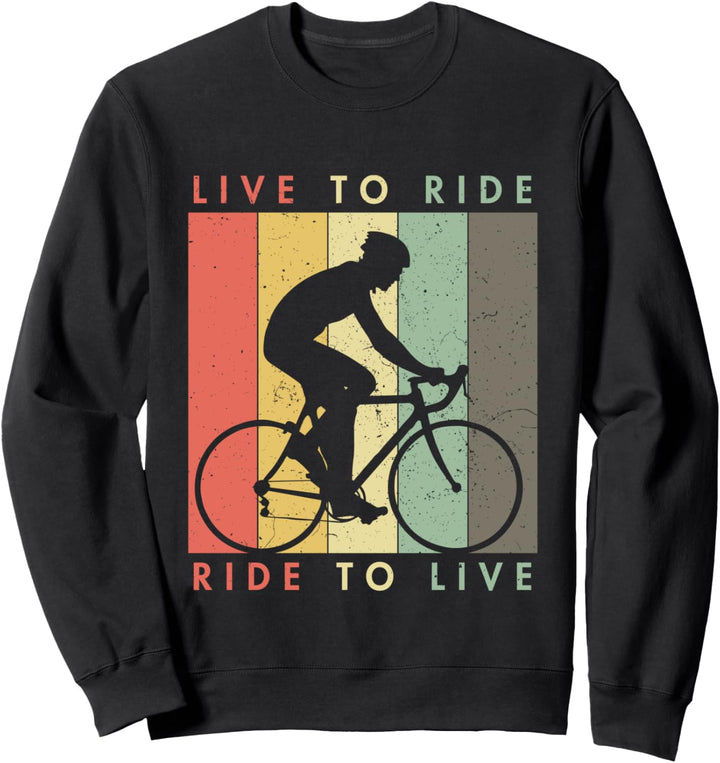 Live To Ride - Retro Vintage Radfahren Sweatshirt