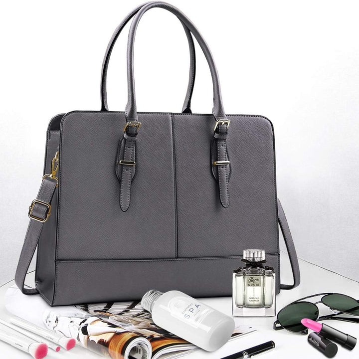 Lubardy Handtasche Damen Shopper Damen Gross Wasserdicht 15.6 Zoll Leder Laptop Tasche für Büro Arbe