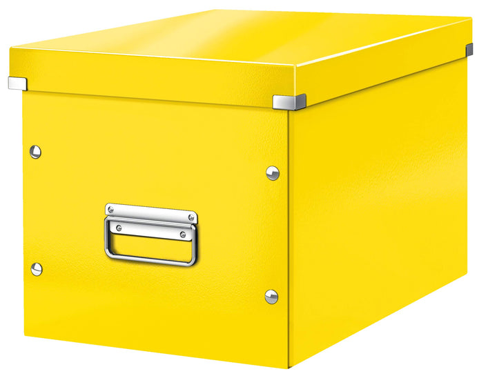 Leitz Click & Store Aufbewahrungsbox mit Deckel Gross, Würfelbox passend für Kallax Regale in Wohnzi