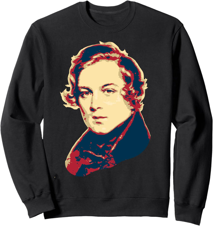 Robert Schumann Komponist für klassische Musik im Retro Sweatshirt