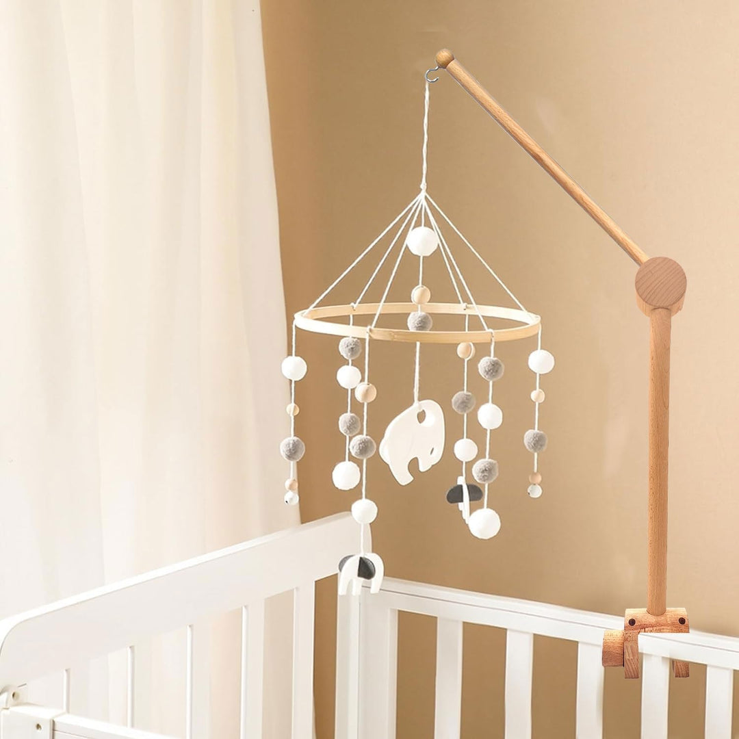 babybett Mobil-Halterung Wickeltisch und Klingelhalterung für Kinderzimmer, verstellbarer Gestang Kl