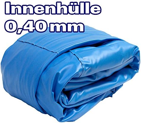 Pool Innenhülle Ersatzfolie - Stärke 0,40 mm - Überlappend - Ohne Biese mit Übermass gefertigt - UV-