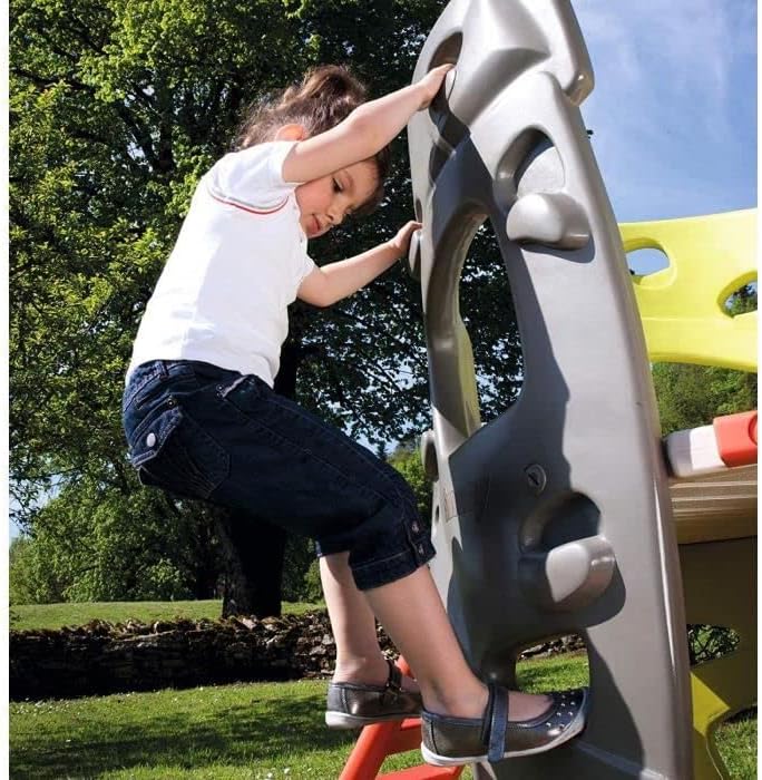 Smoby 7600840204 Abenteuer-Kletterturm mit Rutsche Spielturm für Kinder, mit Kletterwänden und Wasse