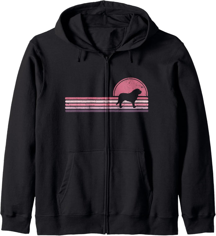 Bernhardiner Hund Vintage Niedlich Retro Bernhardiner Kapuzenjacke