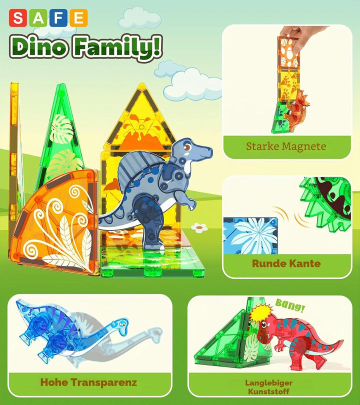 Asago Dinosaurier Magnetische Bausteine, Dinosaurier