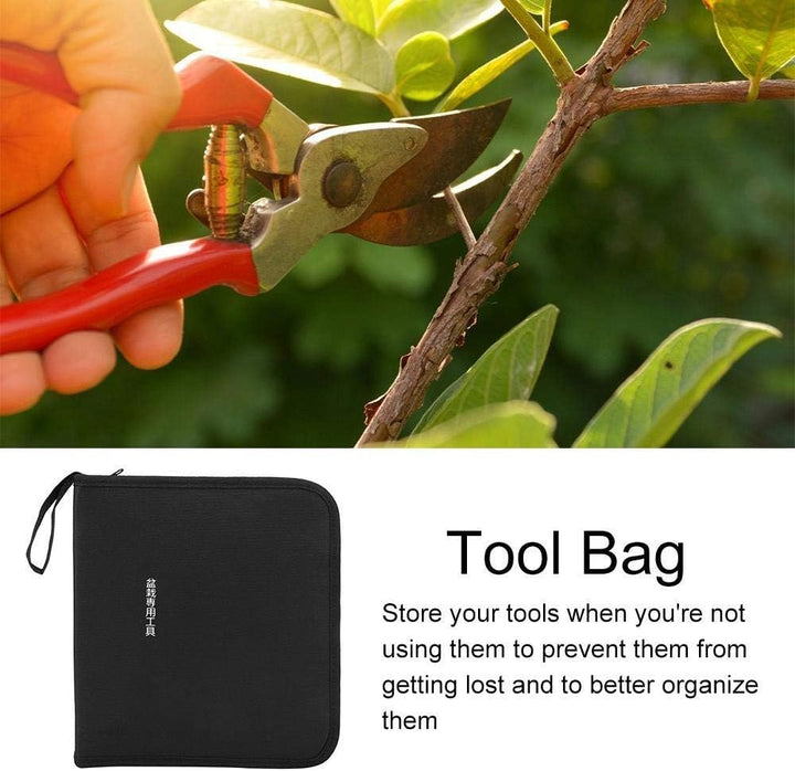 Fdit Garden Bonsai Tool Bag Organizer Pouch Halter für Mini-Gartengeräte im Innenbereich