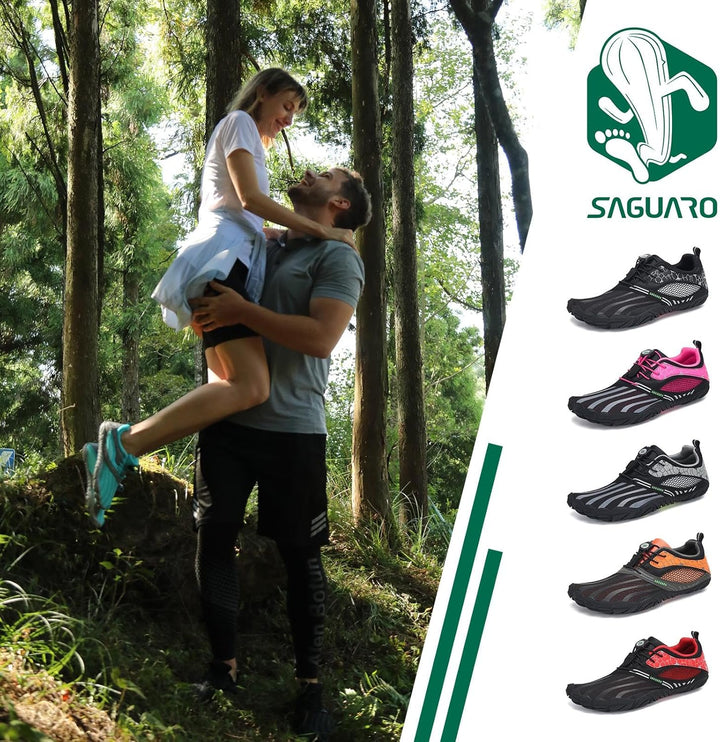 SAGUARO Herren Barfussschuhe Leicht Damen Traillaufschuhe rutschfeste Minimalistische Unisex Atmungs