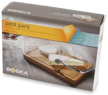 Boska Petit Paris/Käsebrett mit Schneiddraht und Glocke / 30,5 cm/Holz/Kunststoff/Braun