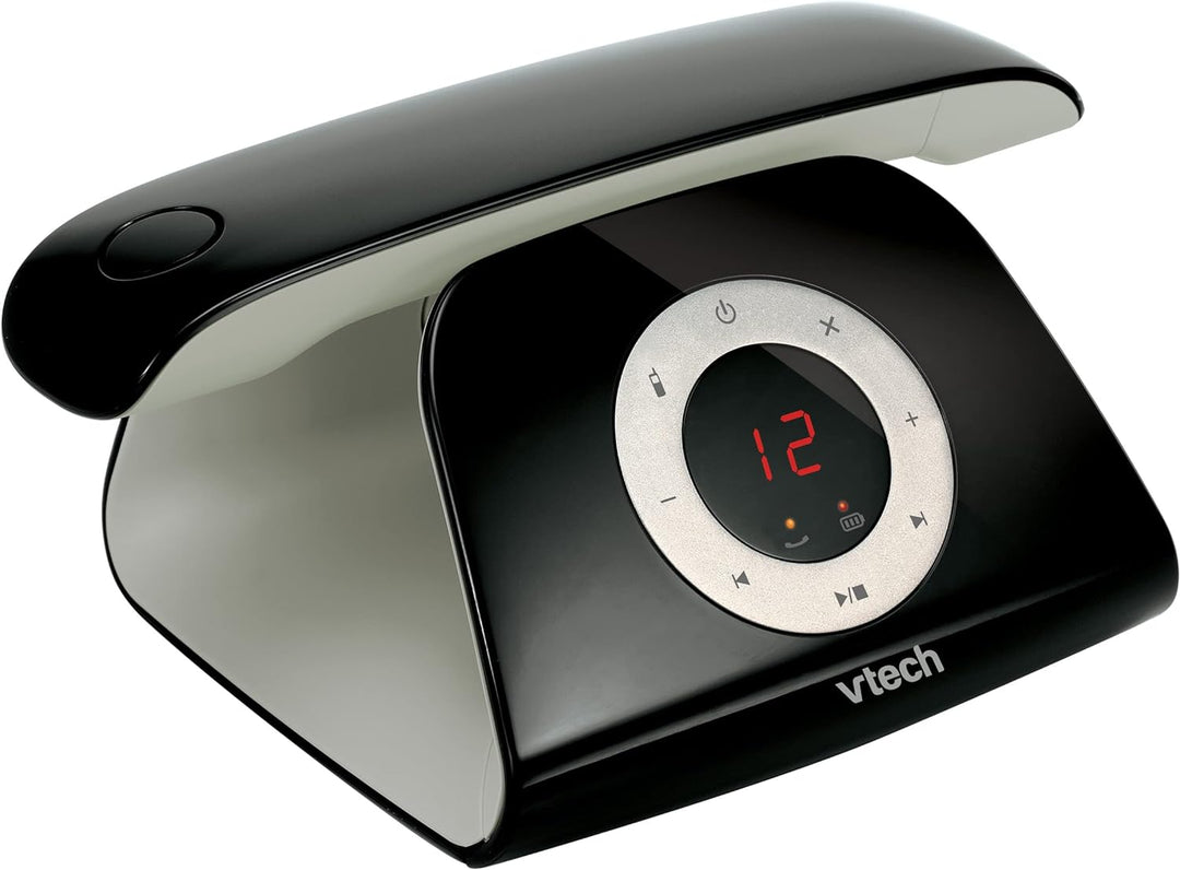 VTech LS1350 Retro-Design Telefon Schnurlos DECT Schnurlostelefon mit digitalem Anrufbeantworter, An