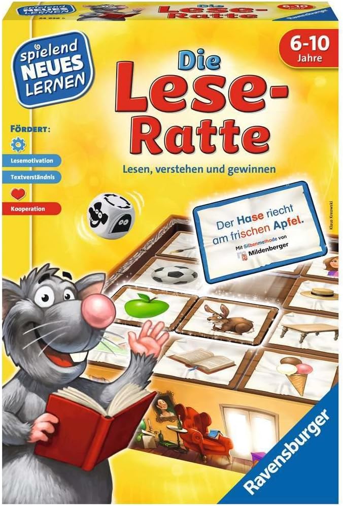Ravensburger 24956 - Die Lese-Ratte - Spielen und Lernen für Kinder & 24973 - Affenstarke Zahlen-Ban